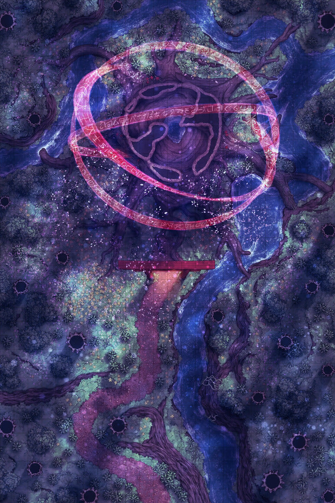 Giant Hollow Tree Shrine & More Battlemap - abstract portal - Digital, Foundry VTT, Print