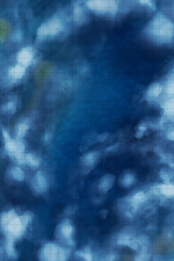 Chinese Junk Ship Battlemap - abstract blue white grid - Digital, Foundry VTT, Print