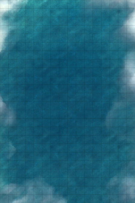 Polynesian Catamaran Canoe Battlemap - blue grid map - Digital, Foundry VTT, Print