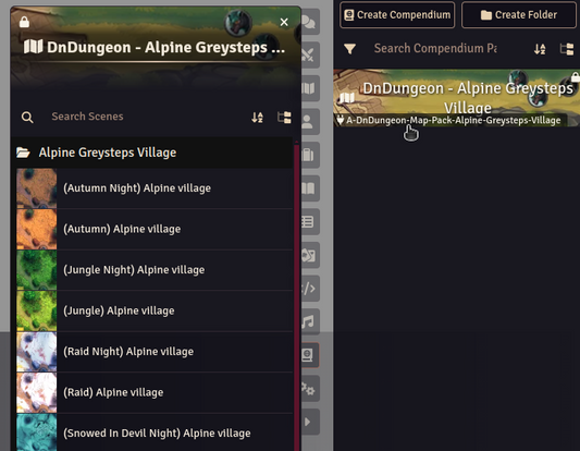 Installing DnDungeon Maps in Foundry VTT Without Moulinette