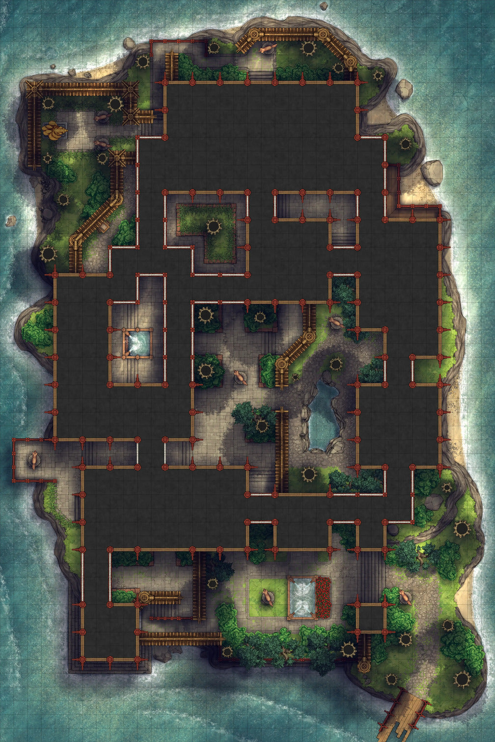 Fox Spirit's Island Palace - Modular Dungeon Tileset