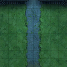 Modular Garden Tileset & Assets Battlemap - Japanese Walled Garden 1x1 8x8 Exterior I 02 Road Night
