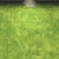 Modular Garden Tileset & Assets Battlemap - Japanese Walled Garden 1x1 8x8 Exterior I 03 Grassy Exit