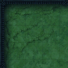 Modular Garden Tileset & Assets Battlemap - Japanese Walled Garden 1x1 8x8 Exterior L 01 Inner Corner Night
