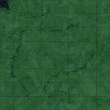 Modular Garden Tileset & Assets Battlemap - Japanese Walled Garden 1x1 8x8 Exterior L 02 Outer Corner Night