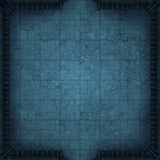 Modular Garden Tileset & Assets Battlemap - Japanese Walled Garden 1x1 8x8 I 01 Empty Night
