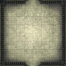 Modular Garden Tileset & Assets Battlemap - Japanese Walled Garden 1x1 8x8 I 01 Empty
