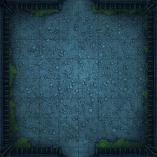 Modular Garden Tileset & Assets Battlemap - Japanese Walled Garden 1x1 8x8 I 06 Gravel Night