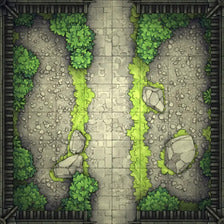 Modular Garden Tileset & Assets Battlemap - Japanese Walled Garden 1x1 8x8 I 07 Garden 2
