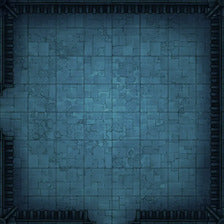 Modular Garden Tileset & Assets Battlemap - Japanese Walled Garden 1x1 8x8 L 01 Empty Night