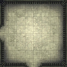Modular Garden Tileset & Assets Battlemap - Japanese Walled Garden 1x1 8x8 L 01 Empty