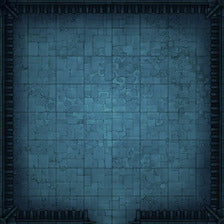 Modular Garden Tileset & Assets Battlemap - Japanese Walled Garden 1x1 8x8 O 01 Empty Night