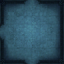 Modular Garden Tileset & Assets Battlemap - Japanese Walled Garden 1x1 8x8 T 01 Empty Night