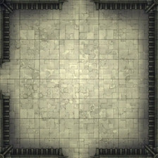 Modular Garden Tileset & Assets Battlemap - Japanese Walled Garden 1x1 8x8 T 01 Empty