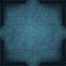 Modular Garden Tileset & Assets Battlemap - Japanese Walled Garden 1x1 8x8 X 01 Empty Night