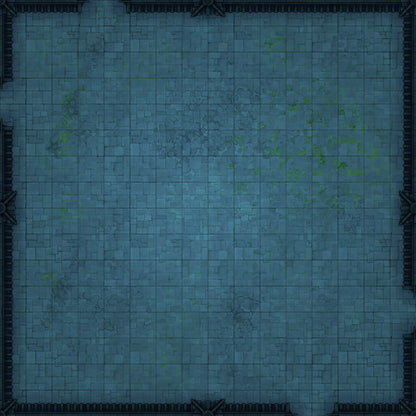 Modular Garden Tileset & Assets Battlemap - Japanese Walled Garden 2x2 16x16 X 01 Empty Night