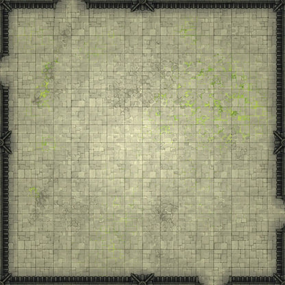 Modular Garden Tileset & Assets Battlemap - Japanese Walled Garden 2x2 16x16 X 01 Empty