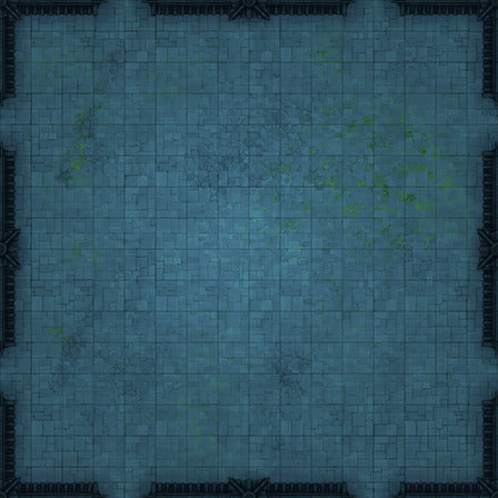 Modular Garden Tileset & Assets Battlemap - Japanese Walled Garden 2x2 16x16 X 04 Eight Entrances Night