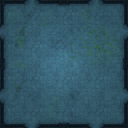 Modular Garden Tileset & Assets Battlemap - Japanese Walled Garden 2x2 16x16 X 04 Eight Entrances Night