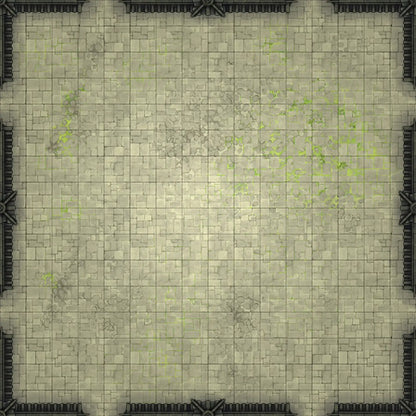 Modular Garden Tileset & Assets Battlemap - Japanese Walled Garden 2x2 16x16 X 04 Eight Entrances
