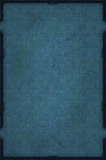 Modular Garden Tileset & Assets Battlemap - Japanese Walled Garden 2x3 16x24 X 01 Courtyard Night