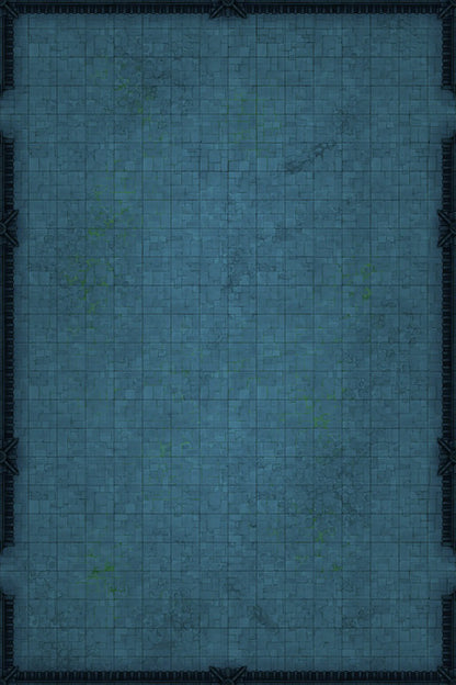 Modular Garden Tileset & Assets Battlemap - Japanese Walled Garden 2x3 16x24 X 01 Courtyard Night