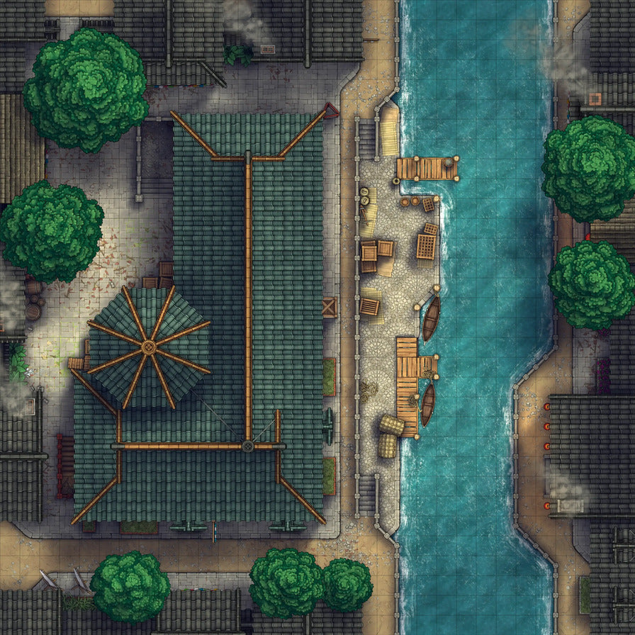 Magic Shop Battlemap - Abandoned 02 - DnD Map, Digital, Foundry VTT, Print