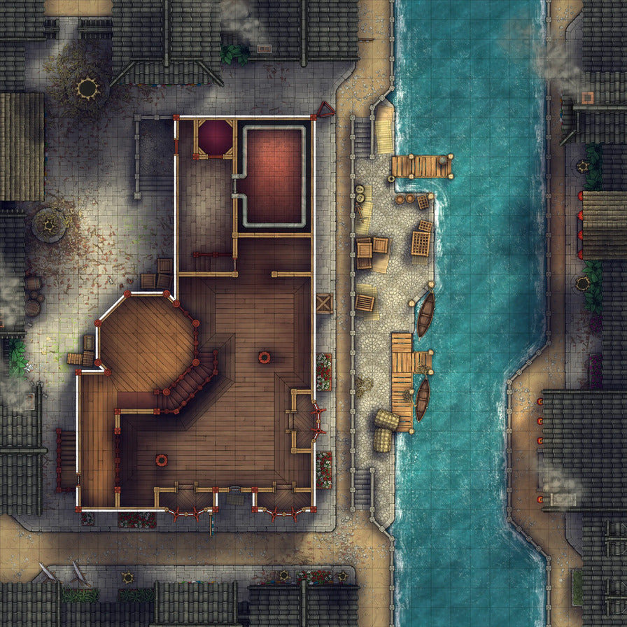 Magic Shop Battlemap - Empty 01 - DnD Map, Digital, Foundry VTT, Print