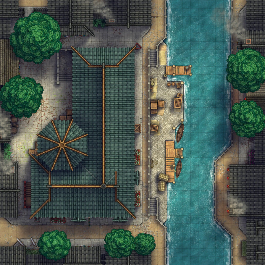 Magic Shop Battlemap - Empty 02 - DnD Map, Digital, Foundry VTT, Print