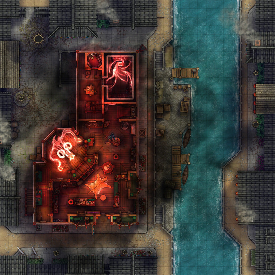 Magic Shop Battlemap - Evil Magic 01 - DnD Map, Digital, Foundry VTT, Print
