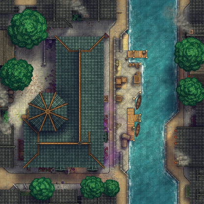 Magic Shop Battlemap - Fungal Growth 02 - DnD Map, Digital, Foundry VTT, Print