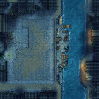 Magic Shop Battlemap - No Shop Night 01 - DnD Map, Digital, Foundry VTT, Print