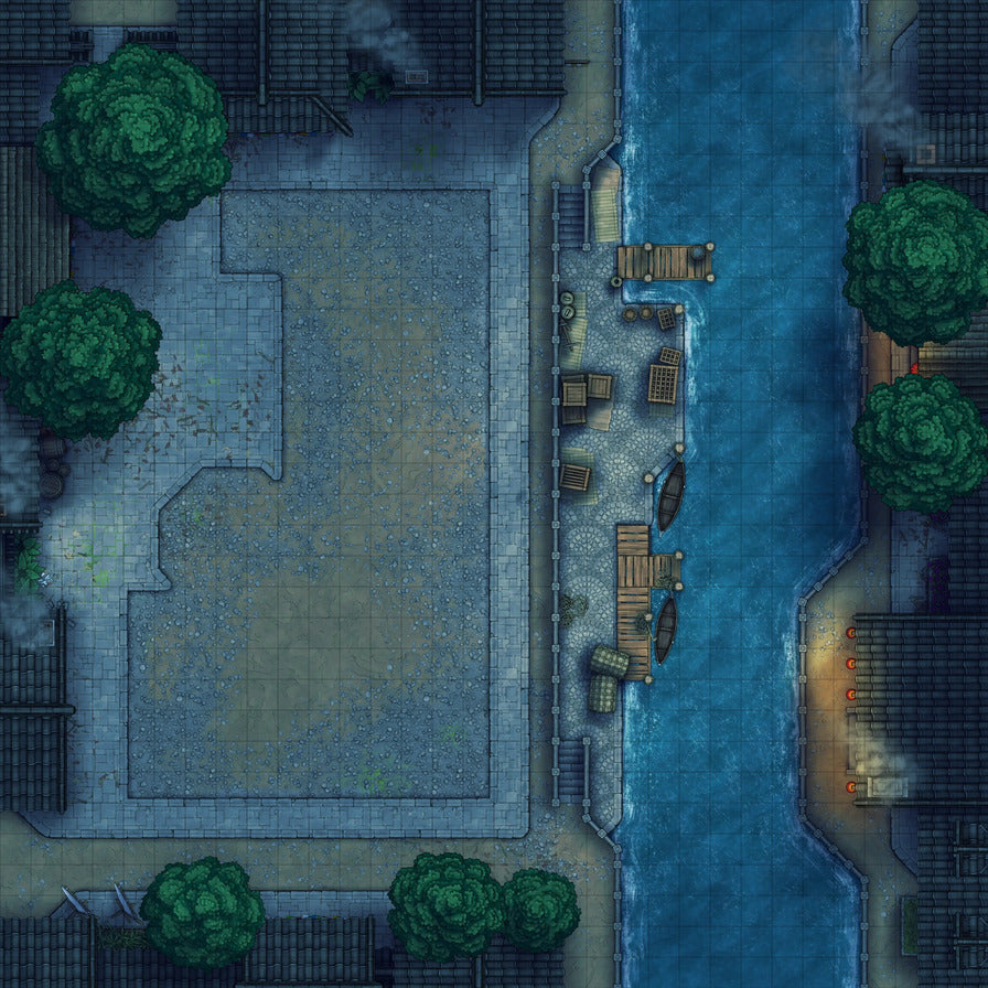 Magic Shop Battlemap - No Shop Night 02 - DnD Map, Digital, Foundry VTT, Print