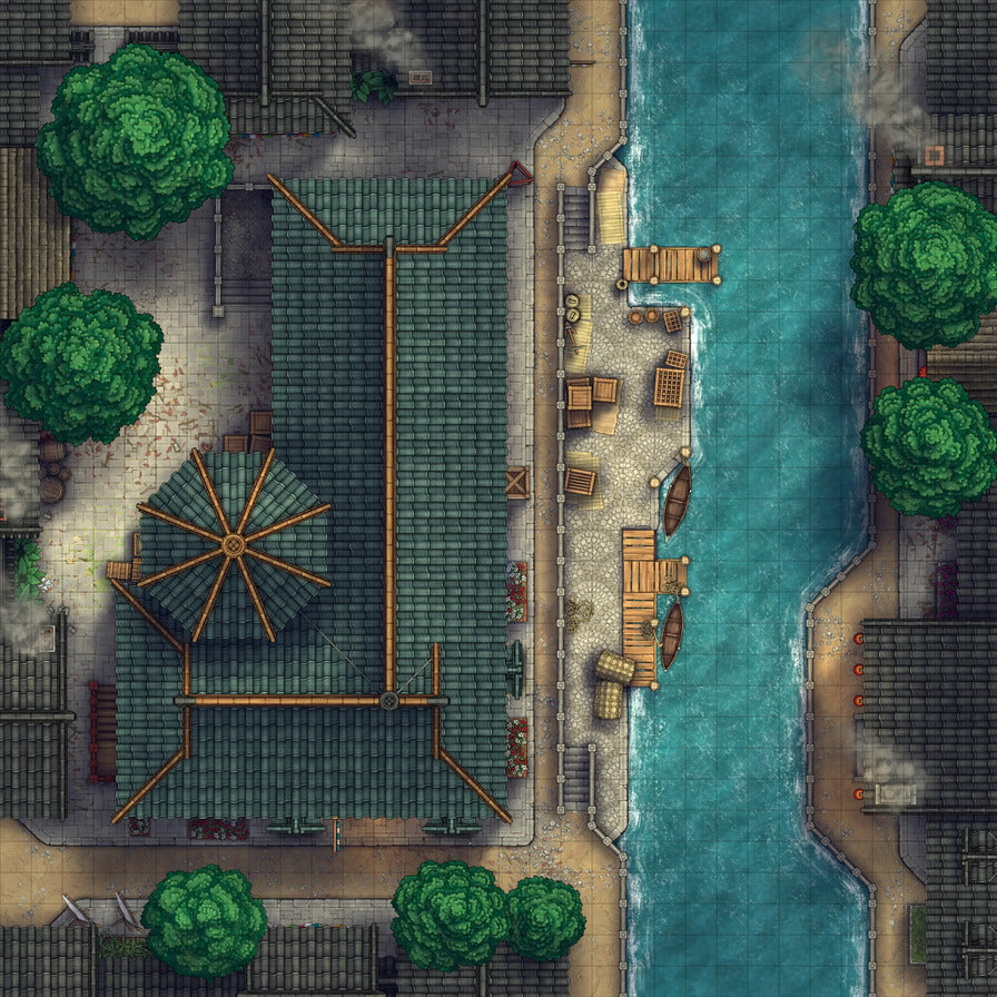Magic Shop Battlemap - Potion Spillage 02 - DnD Map, Digital, Foundry VTT, Print