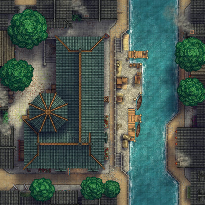 Magic Shop Battlemap - Robbery 02 - DnD Map, Digital, Foundry VTT, Print