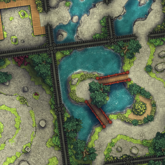 Modular Garden Tileset & Assets Battlemap Cover