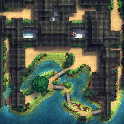 Japanese Mansion — Shinden Zukuri Battlemap Cover