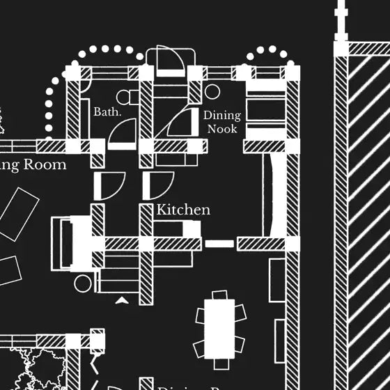 Dungeondraft Blueprint Assets Asset Kit - black white floor plan kitchen