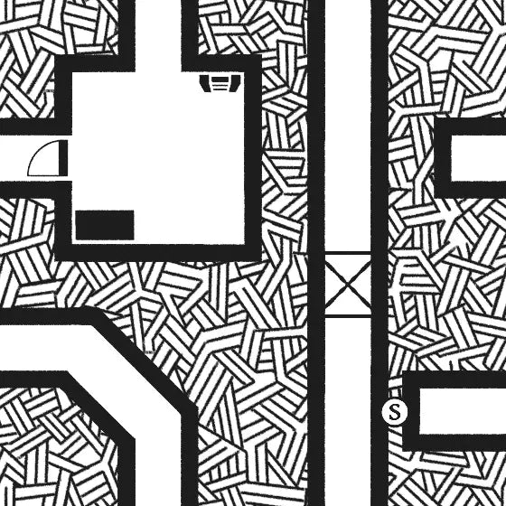 Dungeondraft Blueprint Assets Asset Kit - black white geometric patterned rug