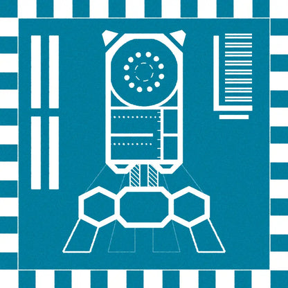 Dungeondraft Blueprint Assets Asset Kit - blue white hexagonal patterned microphone