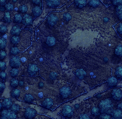 Forgotten Golden Wheat Fields Battlemap - blue green textured fabric patterned - Digital, Foundry VTT, Print