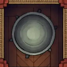 Fox Spirit’s Island Palace - Modular Dungeon Tileset Battlemap - stainless steel pot lid dark - Digital, Foundry VTT,