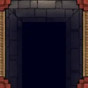 Fox Spirit’s Island Palace - Modular Dungeon Tileset Battlemap - black stone archway red brick - Digital, Foundry VTT,