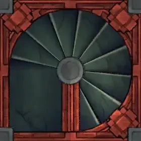 Fox Spirit’s Island Palace - Modular Dungeon Tileset Battlemap - black gray propeller design red - Digital, Foundry