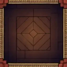 Fox Spirit’s Island Palace - Modular Dungeon Tileset Battlemap - brown wooden door geometric pattern - Digital, Foundry