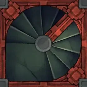 Fox Spirit’s Island Palace - Modular Dungeon Tileset Battlemap - dark green spiral staircase design - Digital, Foundry