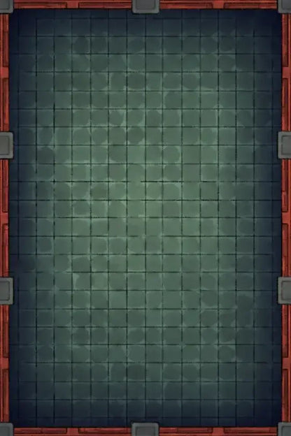 Fox Spirit’s Island Palace - Modular Dungeon Tileset Battlemap - dark green tiled floor red - Digital, Foundry VTT,