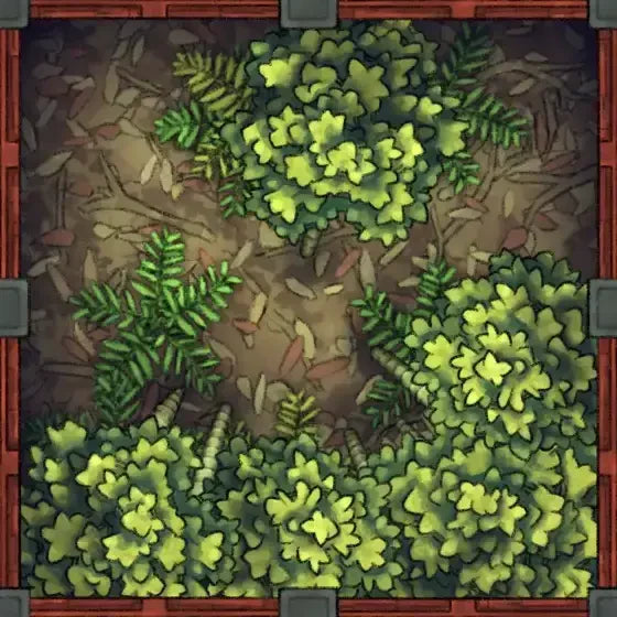 Fox Spirit’s Island Palace - Modular Dungeon Tileset Battlemap - green ivy wall art design - Digital, Foundry VTT, Print