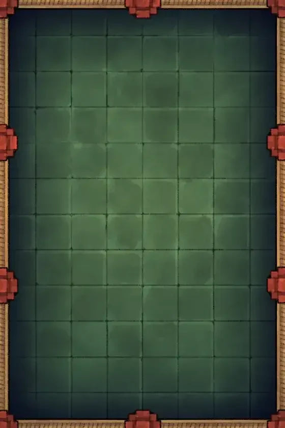 Fox Spirit’s Island Palace - Modular Dungeon Tileset Battlemap - green tiled floor red gold - Digital, Foundry VTT,