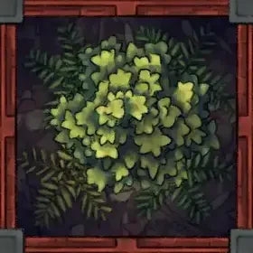 Fox Spirit’s Island Palace - Modular Dungeon Tileset Battlemap - green leafy plant pot dark - Digital, Foundry VTT,
